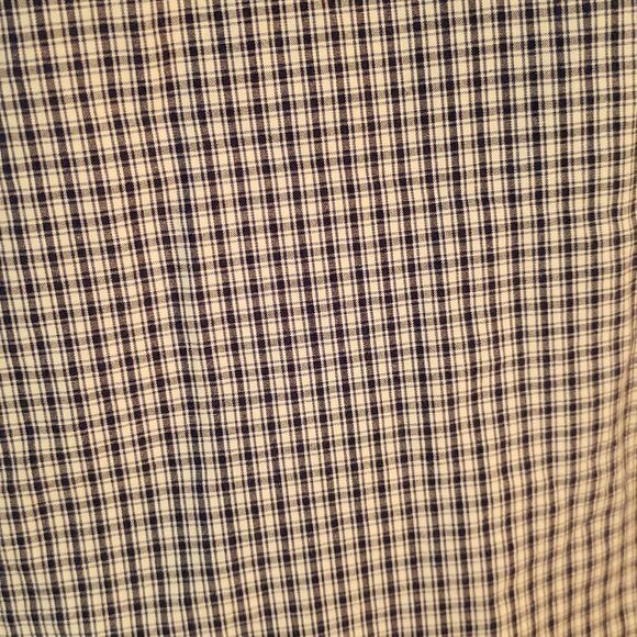 Croft & Barrow Slim Fit Blue White Checkered Button Down Dress Shirt Sz L - Picture 3 of 6